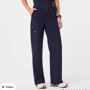NWT Figs High Waisted Isabel Wide Leg Navy Scrub Pants Size XXL Tall